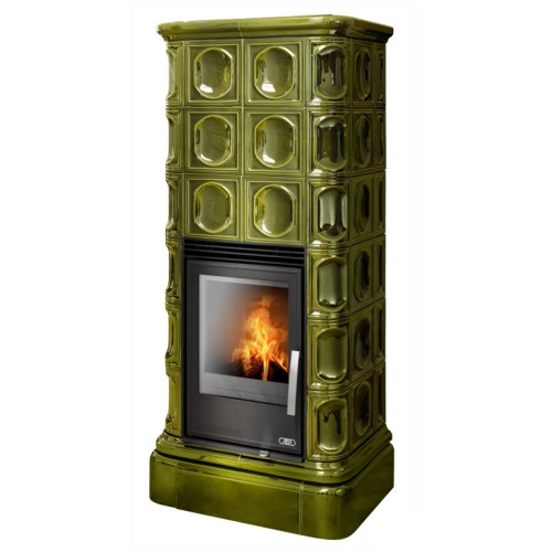 Kachlová kamna ABX Kaledonie s výměníkem, zelená 